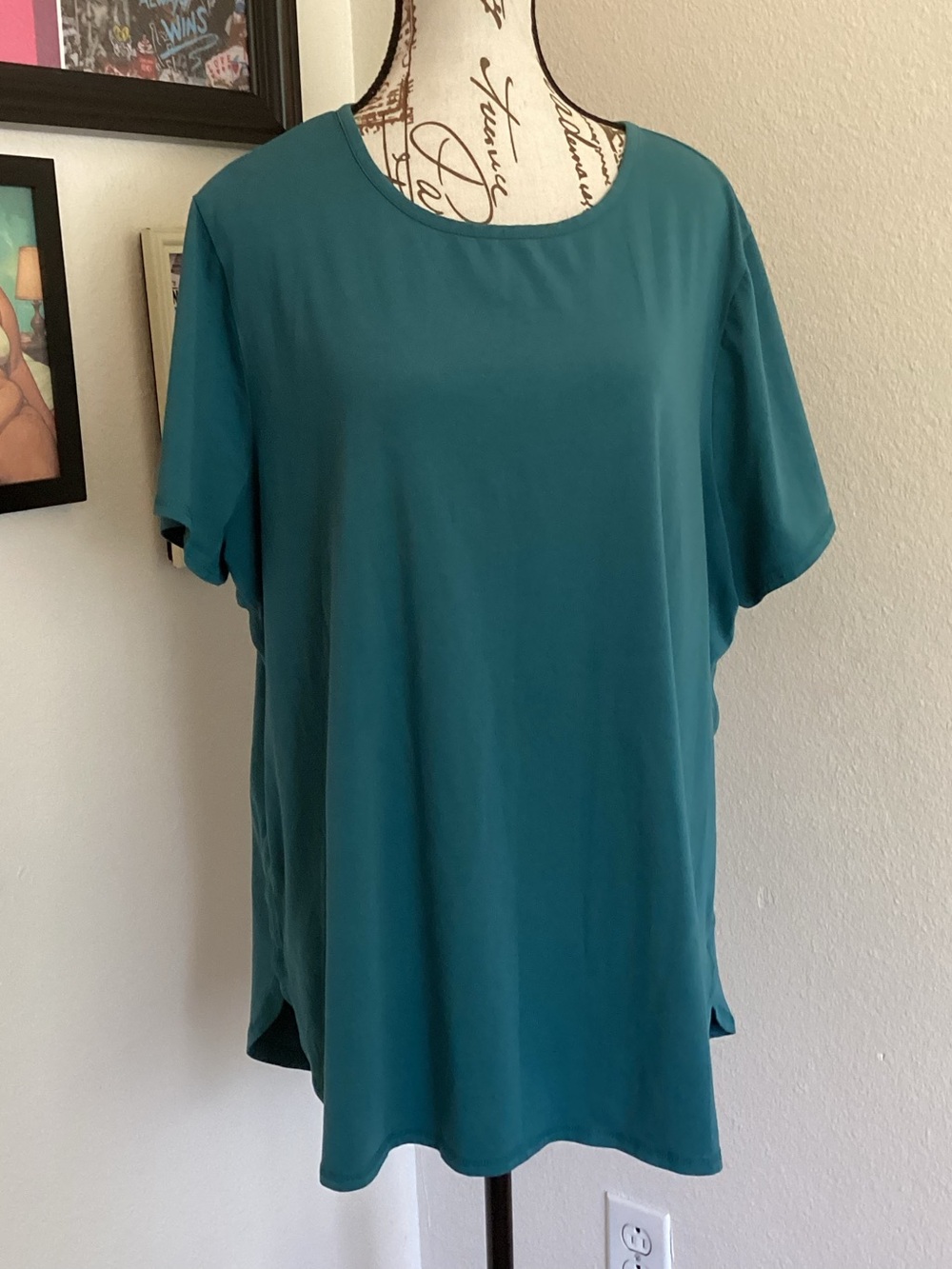 J. Jill Teal Short-Sleeve Relaxed Tunic